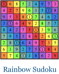 Rainbow Sudoku board