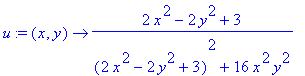 u := proc (x, y) options operator, arrow; (2*x^2-2*...