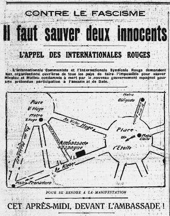 l'Humanité--appeal to the workers (map)