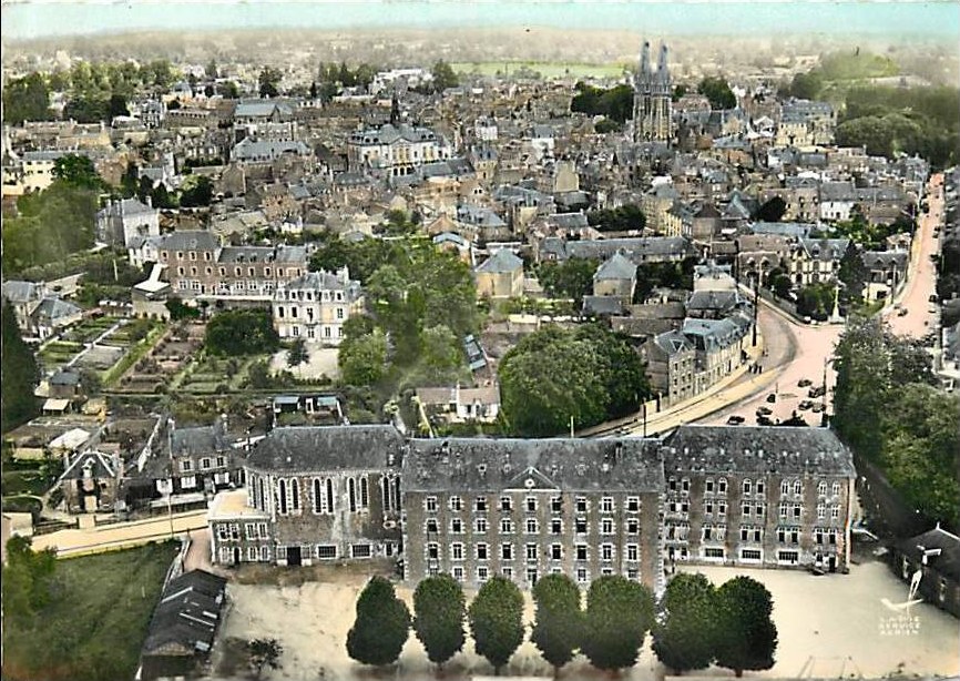 Aerial view of the Enormous Room building from behind